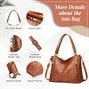 Damen Handtasche Leder Henkeltasche Top Griff Tasche Vintage Weiches Umh&auml;ngetasche Schultertasche f&uuml;r Frauen