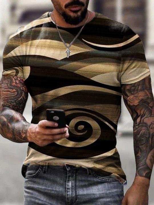 Men Pattern Casual T-shirt-18