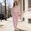 Women's Vintage Street Style Pink Camo Sweatpants by Inlyline