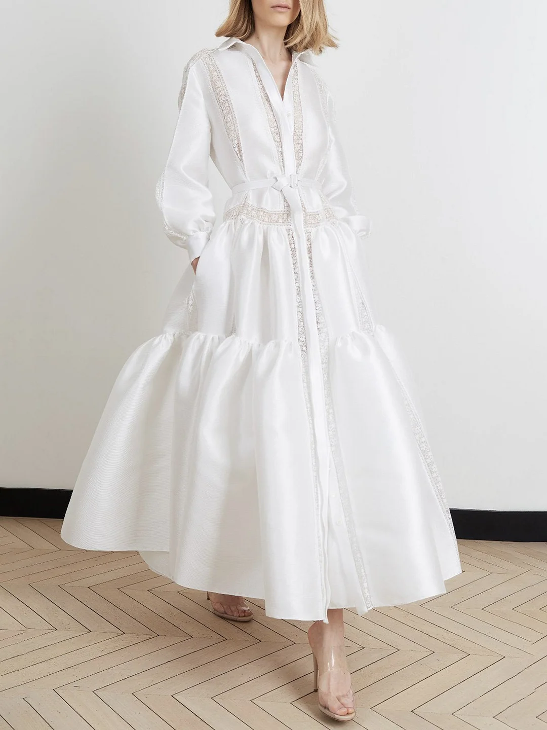 Swing Daily Elegant Solid Paneled Maxi Dress