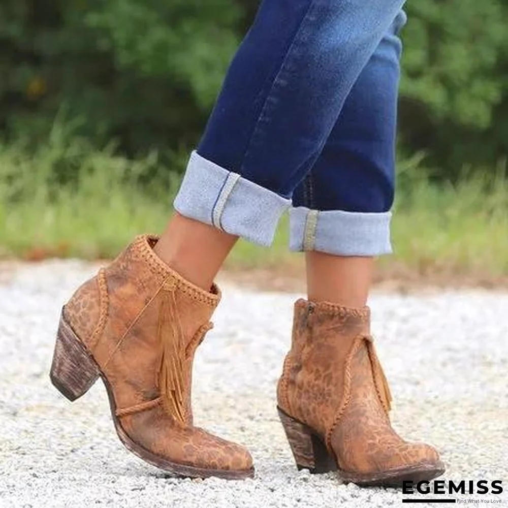 Comfy Vintage Slip-on Booties Shoes | EGEMISS