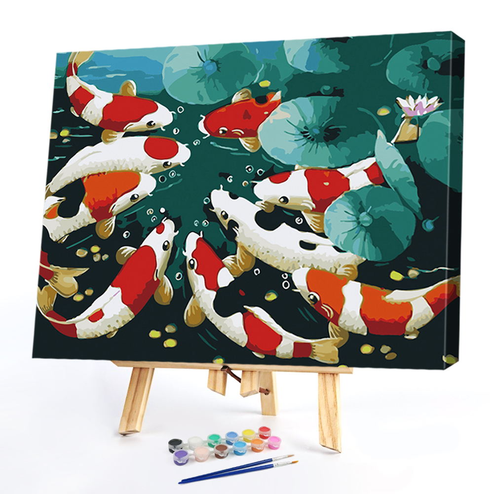 

40*50CM Paint By Numbers-Pond Fishes, 501 Original
