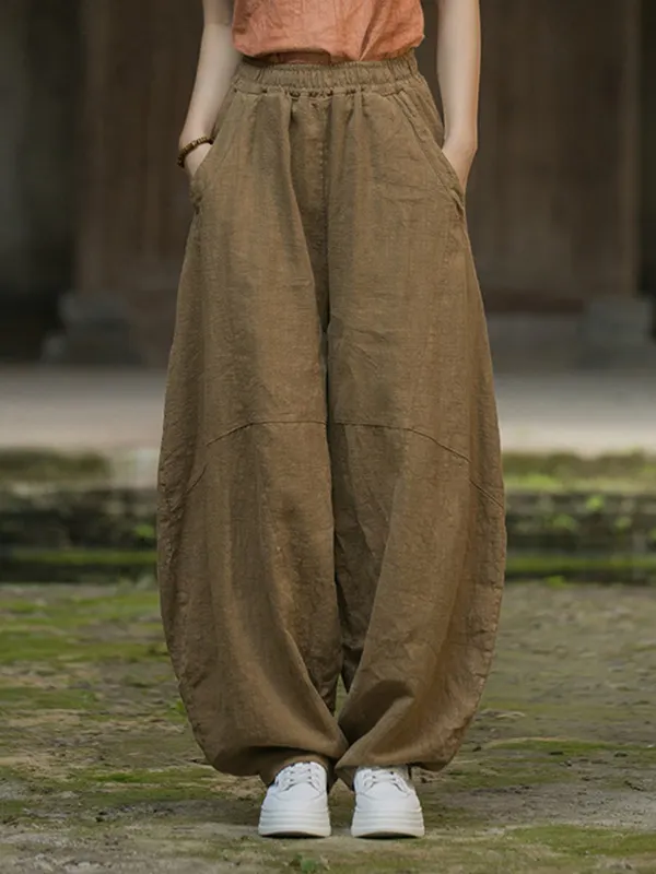 Casual Slant Pocket Cropped Pants (Buy2Take1FREE)
