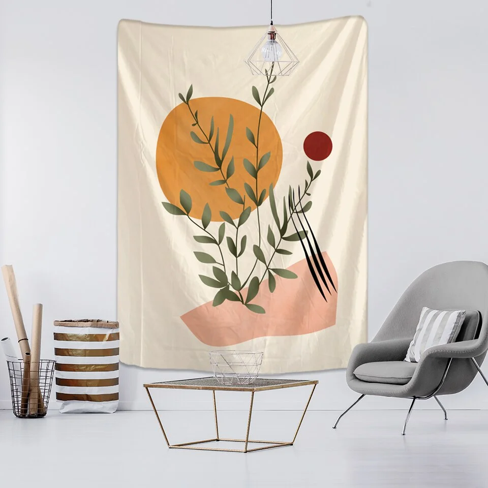 Simplicity Creative Line Illustration Tapestry Wall Hanging Boho Decor Hippie Psychedelic Printed Home Decoration Bedspread