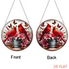 Diamond Painting 2D Flat Cardinal Pendant Window Hanging Art for Home Decor