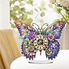 (US Local)2D DIY Butterfly Irregular Shaped Drilling Diamond Painting Clock Art Craft