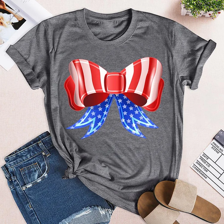 bow independence Day T-shirt Tee - 01900