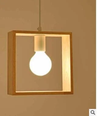 Minimalist Solid Wood Pendant Lights E27 LED Single Head Hanging Lamp For Living Room Bedroom Study Bathroom Restaurant Hotel