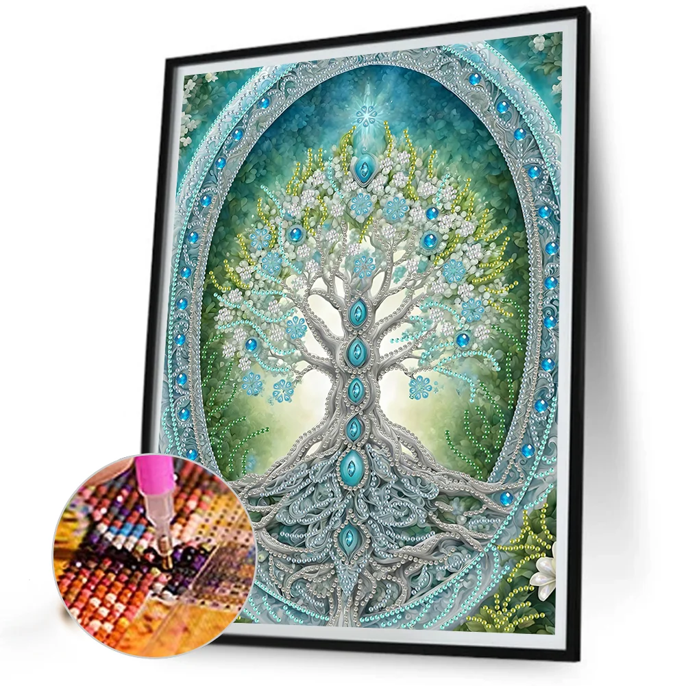 Diamond Painting - Partial Special Shaped Drill - Life Tree(Canvas|30*40cm)