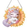 Diamond Painting Single-Side Unicorn Sunflower Hanging Pendant for Office Decor