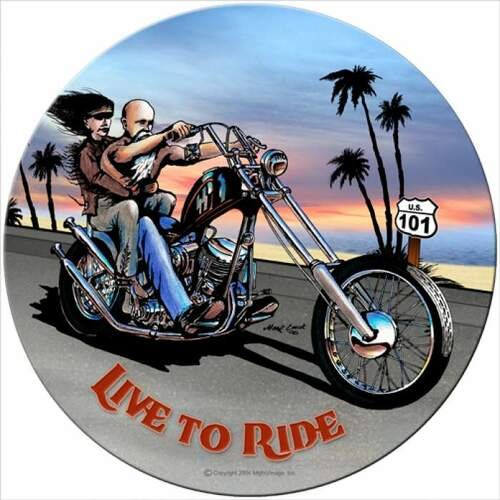 Motorcycle- Round Shape Tin Signs/Wooden Signs - 30*30CM