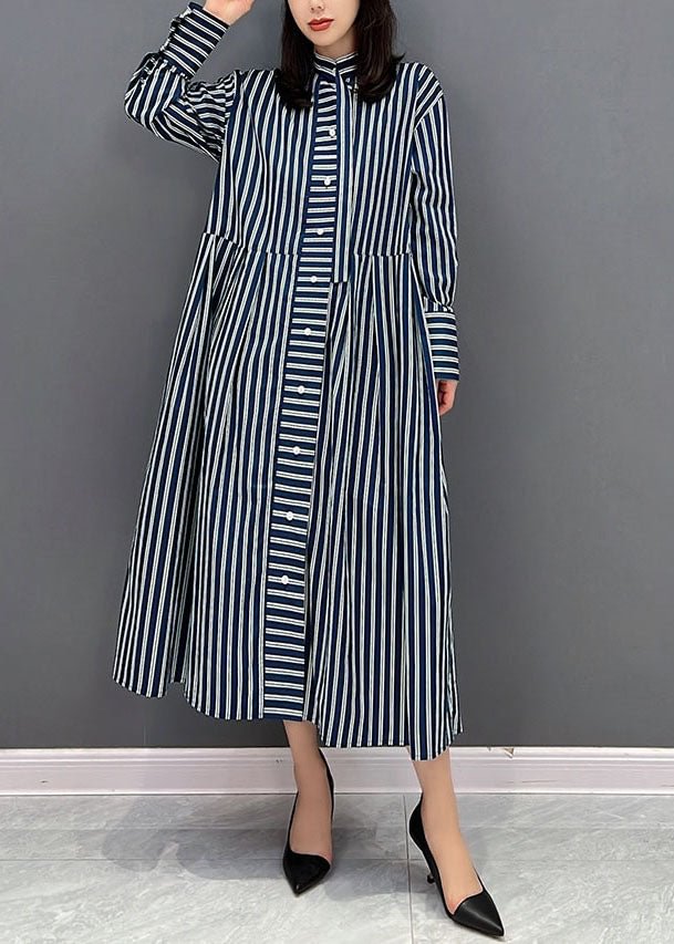 Barb Cotton Shirtdress, Navy Multi