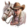 Diamond Painting-DIY Full Round Drill Western Cowboy Doll