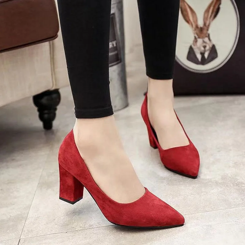 2021 Spring and Autumn New Fashion Pointed Shallow Mouth Women's Shoes Ladies Wild Sexy Comfortable Shoes  Wedding Shoes Bride