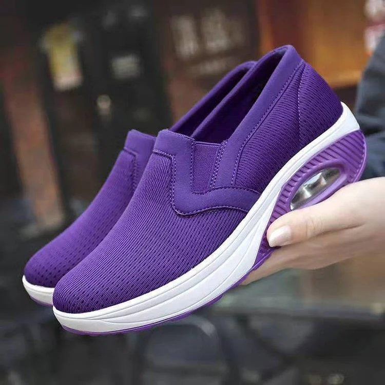 Breakj Breakj 2025 New Flying Women's Shoes Casual Sneakers Lazy Shoes Soft-Soled Permeable Women's Single Shoes Air Cushion Shoes