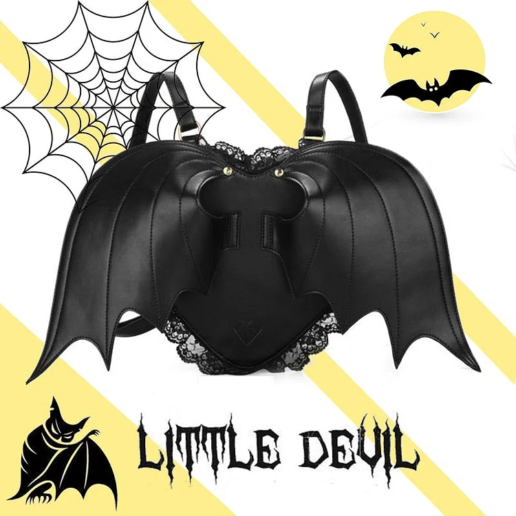 Little Devil Bat Girl Backpack - Gotamochi Kawaii Shop, Kawaii Clothes