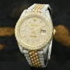 Rolex Datejust 41mm - 2 Tones Full Honeycomb Baguette