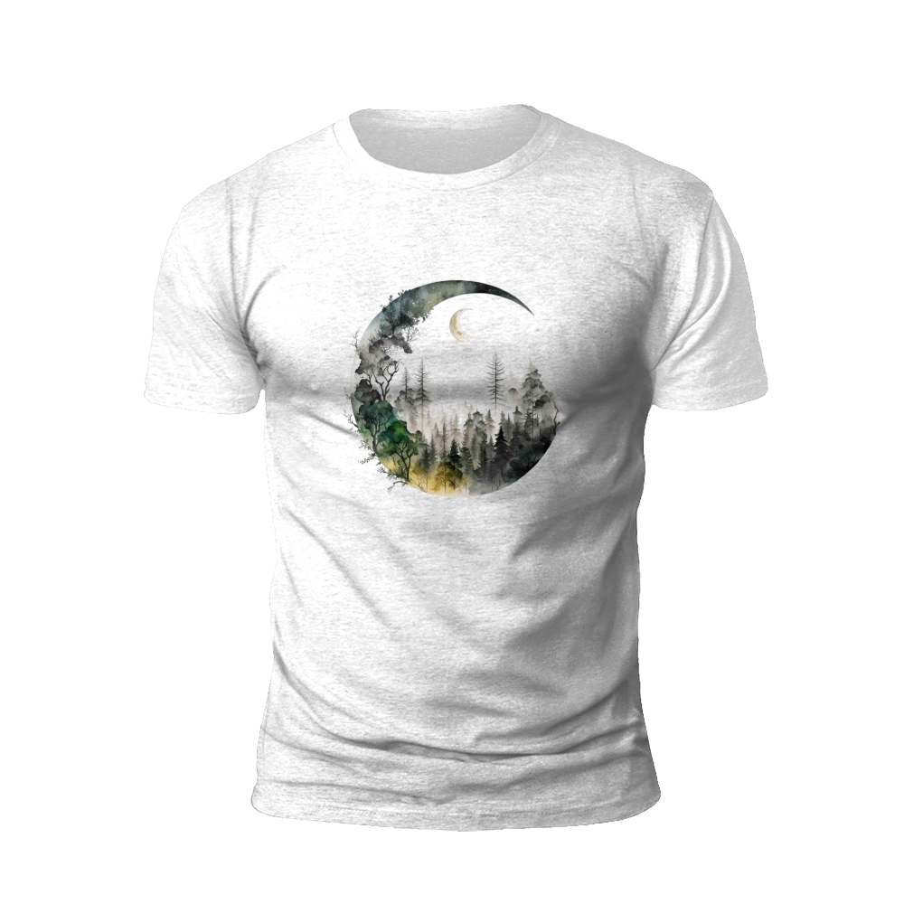 Lunar Landscape: The Moon's Silent Forest T-shirt