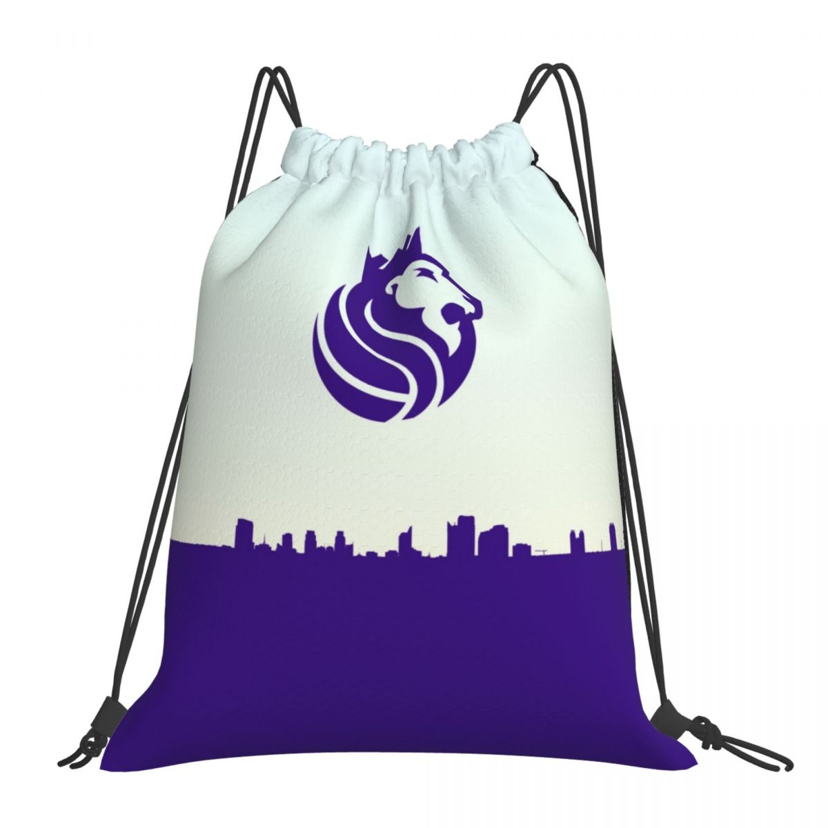 Sacramento Kings Landscape Logo Drawstring Bags for School Gym