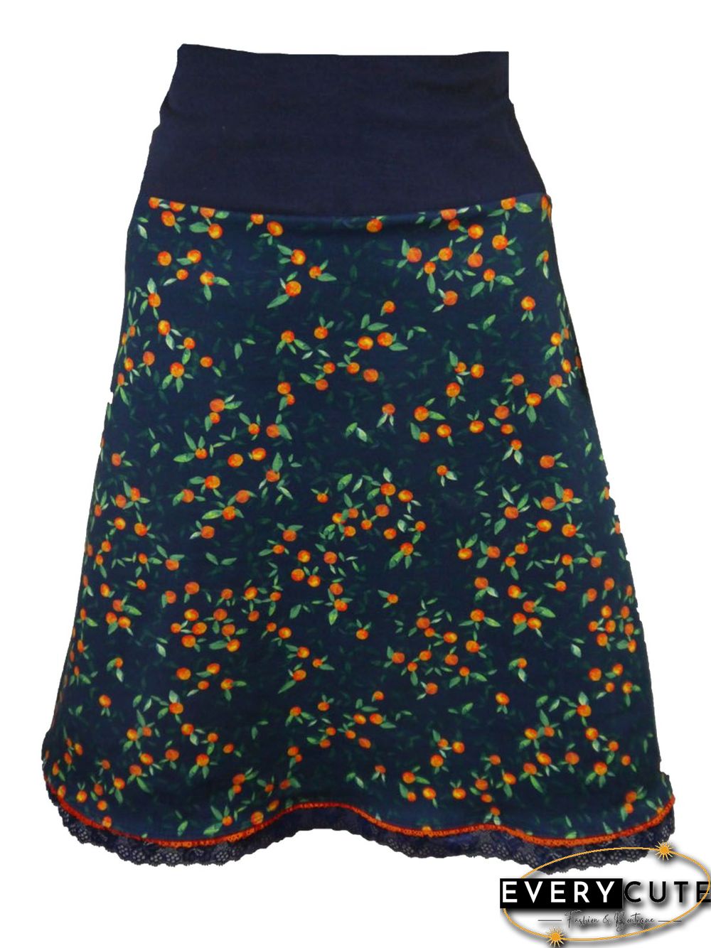 Casual Plus Size Printed Skirt