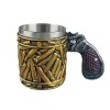 Chope &agrave; bi&egrave;re cr&eacute;ative en acier inoxydable en forme de pistolet