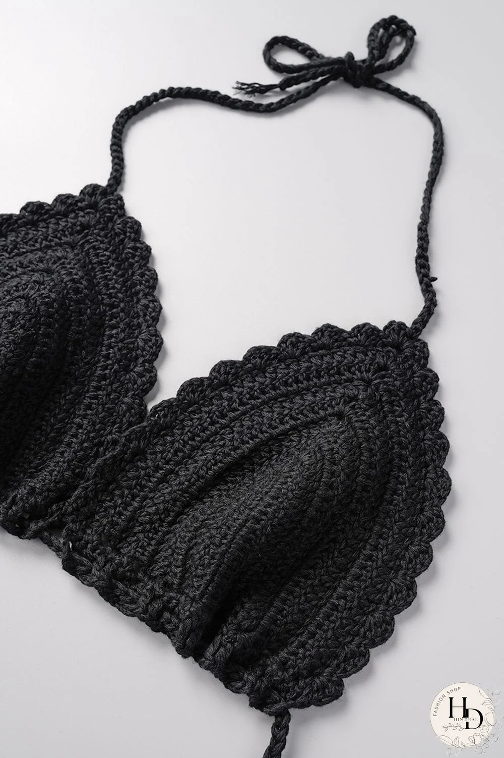 Tangerine Red Sexy Solid Hollowed Out Patchwork Halter Sleeveless Two Pieces