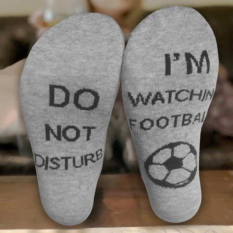 Do not disturb I'm watching football Socks-Annaletters