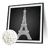 DIY Pearl Painting Eiffel Tower for Home Wall Decor(25x25cm)