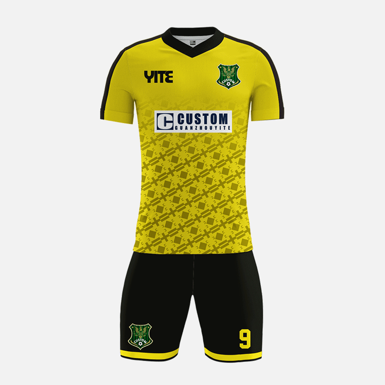 YITE | YTZQ065-Yellow And Black  Soccer Uniforms