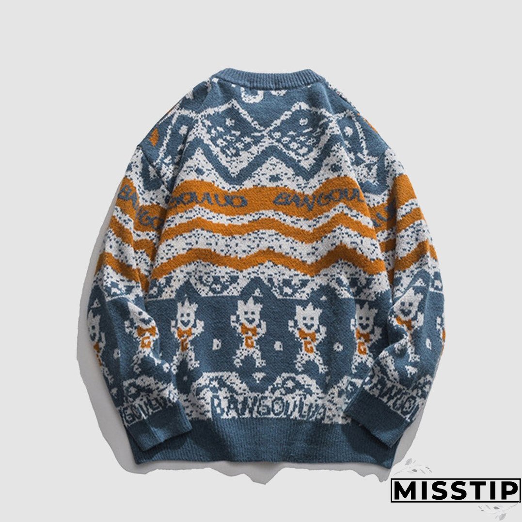 Vintage Cartoon Doll Sweater