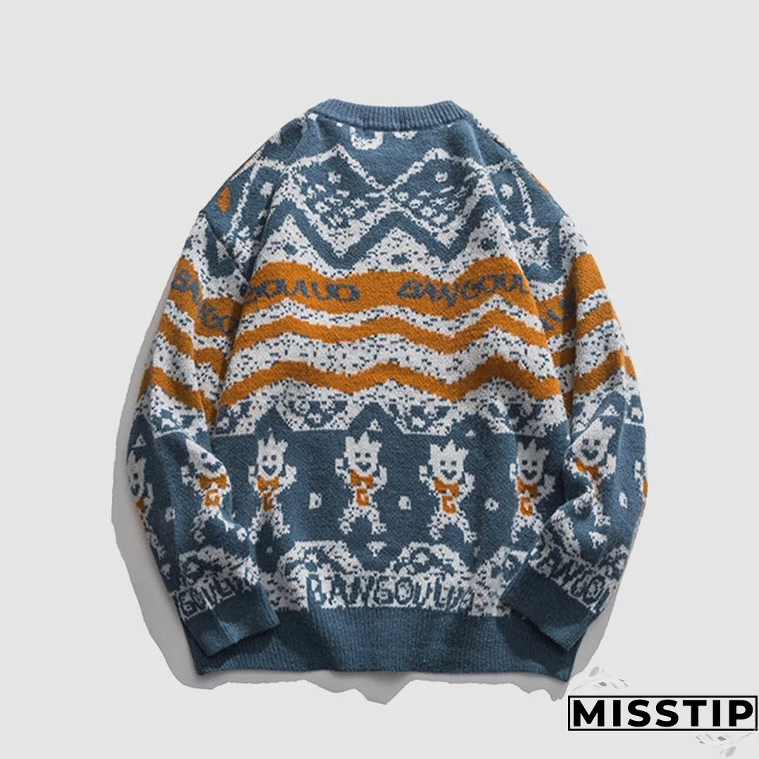 Vintage Cartoon Doll Sweater