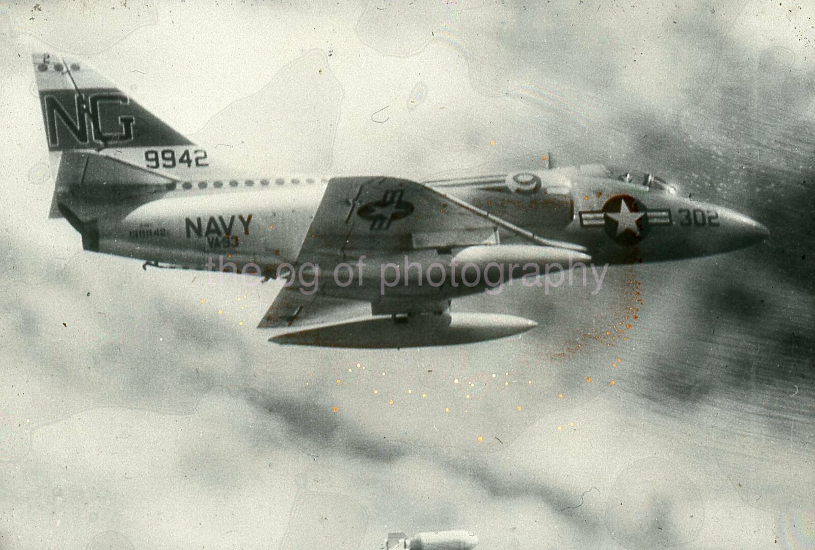 USAF Recognition FOUND SLIDE Military bw USN Attack A4D SKYHAWK Photo Poster painting 12 T 11 E