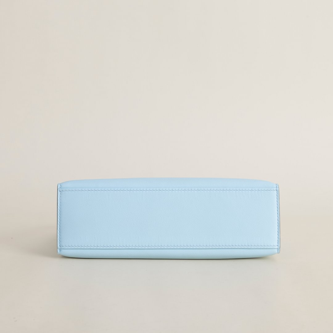 Kelly pochette Swift T0 Bleu Brume&nbsp;PHW