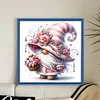 (US Only)Gnome Printed Cross Stitch Kit 40x40cm DIY 11CT Thread Art Needlework Home Decor