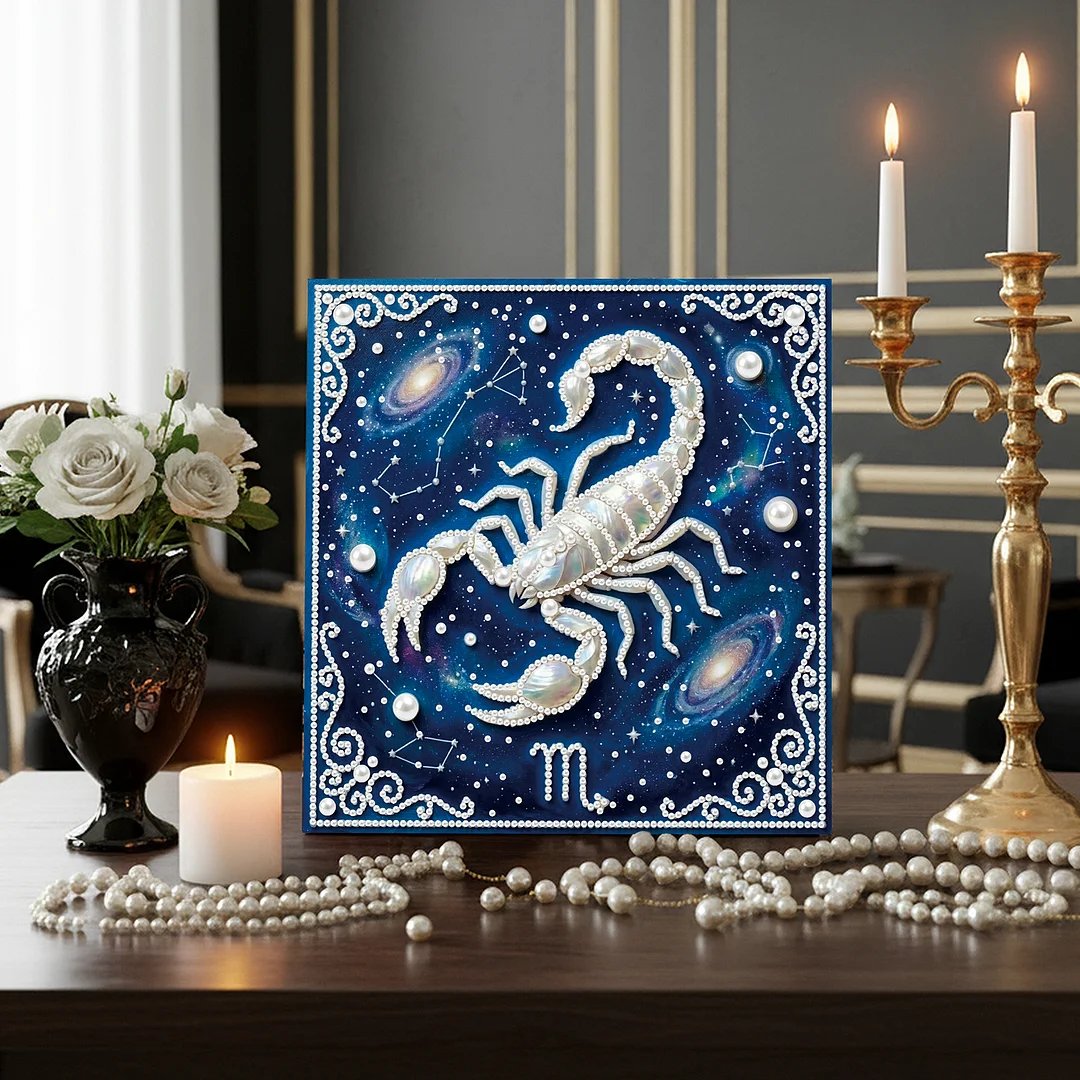 Scorpio - DIY Pearl Diamond Art Kit With Frame 25*25cm