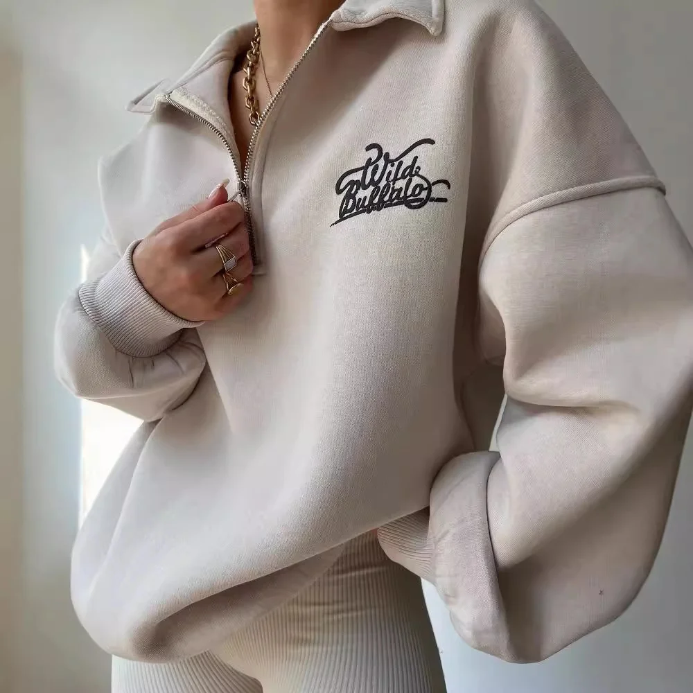 Nigikala Nigikala New Plus Velvet Printing Long-Sleeved Jersey Autumn And Winter Velvet Shirt