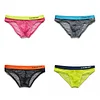 Men's Low Waist Sexy Large Mesh Breathable Transparent Briefs