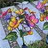 2 Pack Solar Butterfly Stake Light LED Garden Light Auto On/Off for Yard Pathway