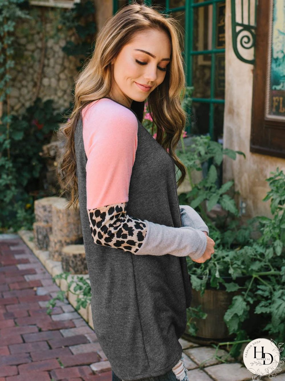 Round Neck Stitching Top T-Shirt