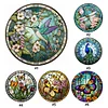 Stained Glass Hummingbird-Full Embroidery 2 Strands 18CT Stamped Cross Stitch-20*20CM