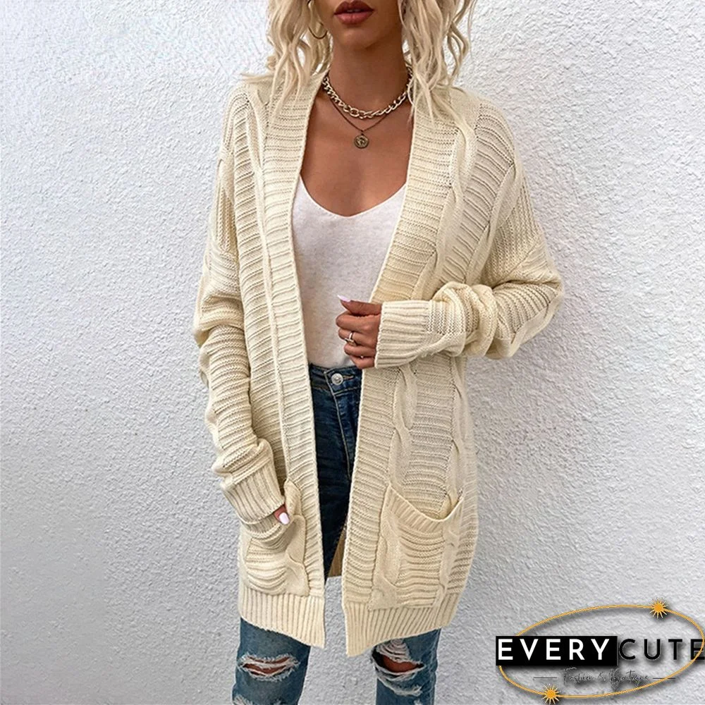 Women's Jacket Knitted Sweater Winter Loose Sweater Long Coat