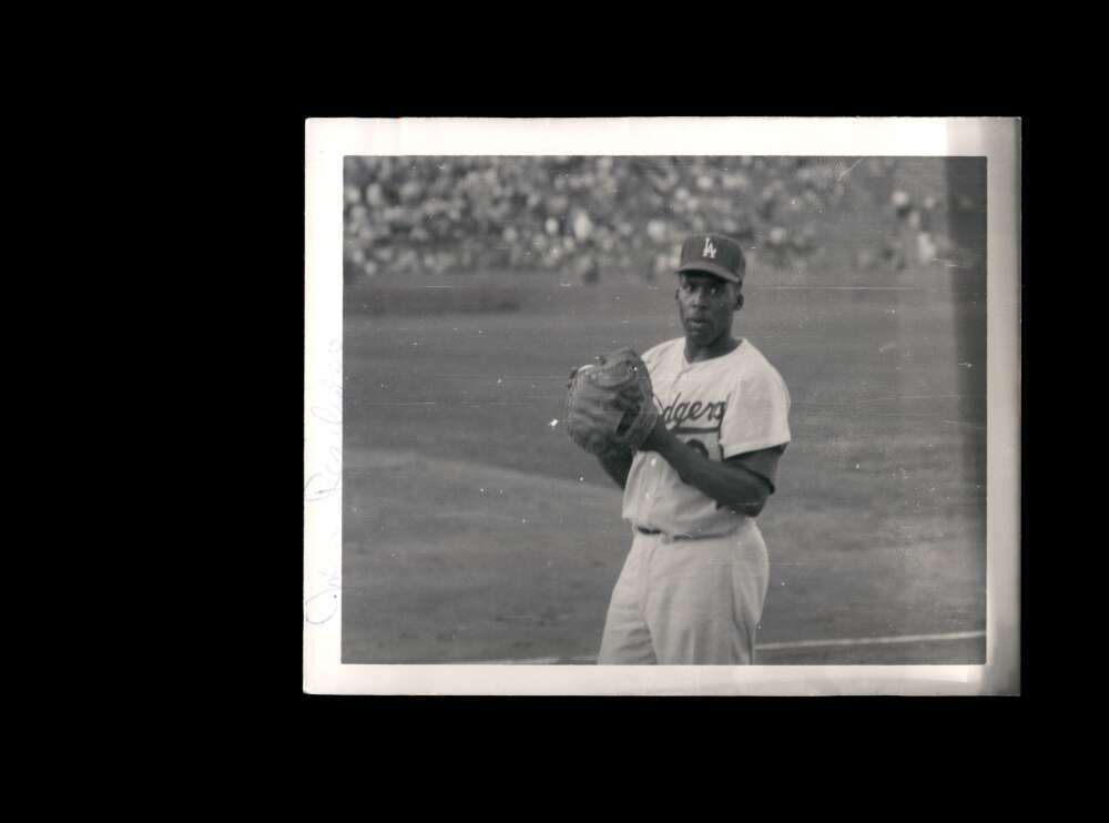 John Roseboro JSA Signed Vintage 4x5 1950`s Los Angeles Dodgers Original Photo Poster painting