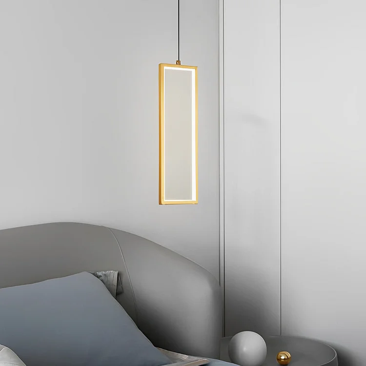 Mini Rectangular Three Step Dimming LED Minimalist Small Pendant Light - Appledas