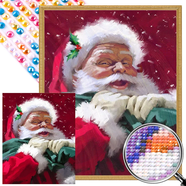 Kind Santa Claus - AB Full Round Drill Diamond Painting - 40*50CM(Picture)