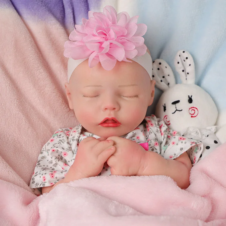 Babeside Twinnie 16'' Full Silicone Reborn Baby Doll Sleeping Girl
