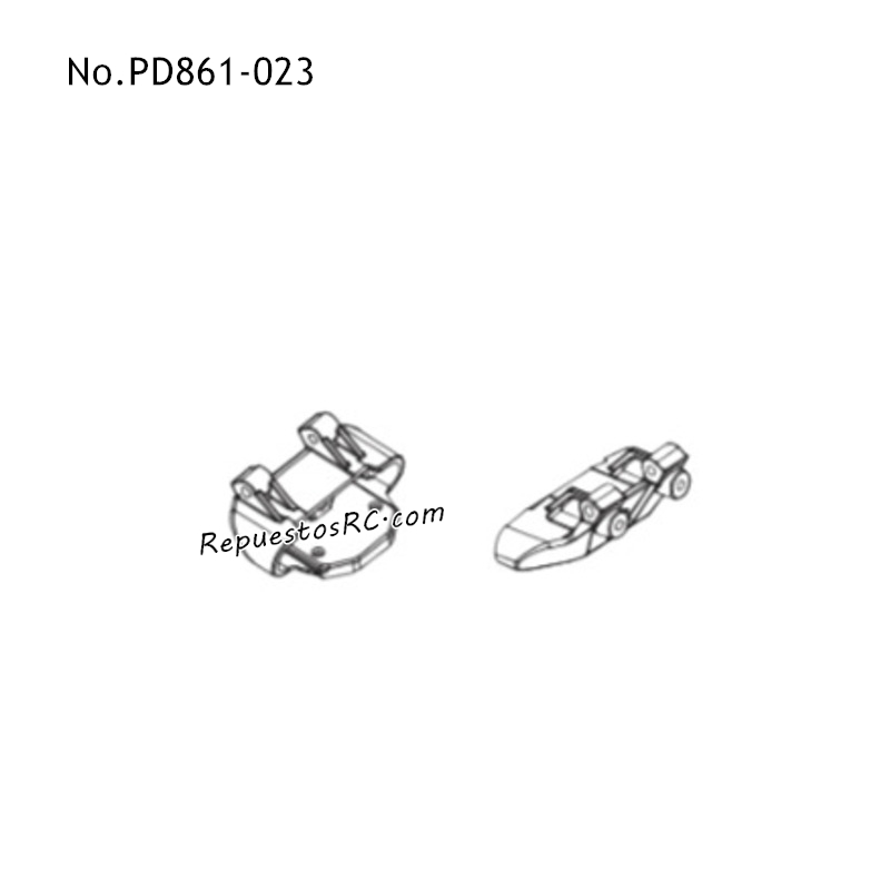 PD RACING TK10 Piezas para Coches RC Base de la Placa del Parachoques Delantero Trasero PD861-023