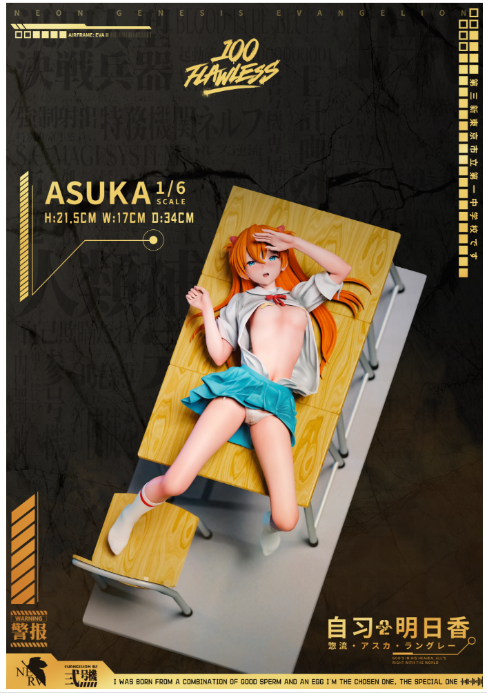 Flawless Studio - Neon Genesis Evangelion After school, spend time with Asuka in the classroom 1/5 Statue(GK) (Adult 18+)-