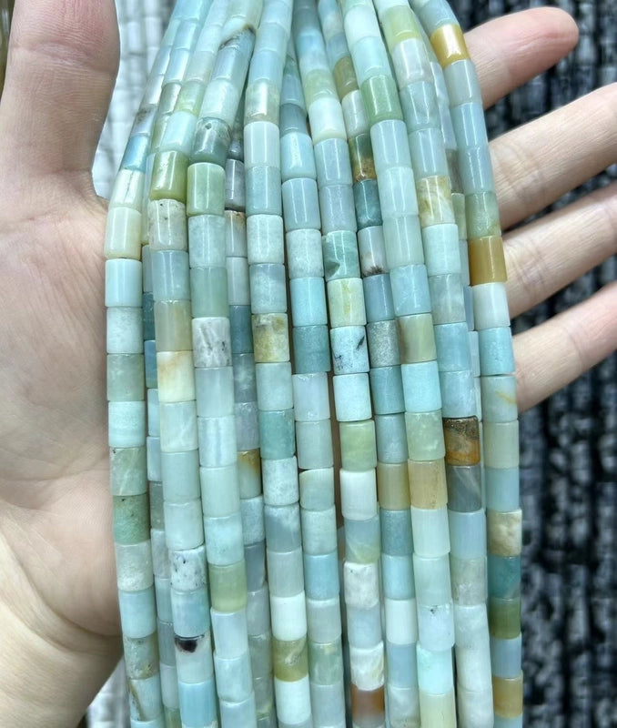 1 Set 6*8mm 1-1.5mm Natural Stone Crystal Agate Round Beads