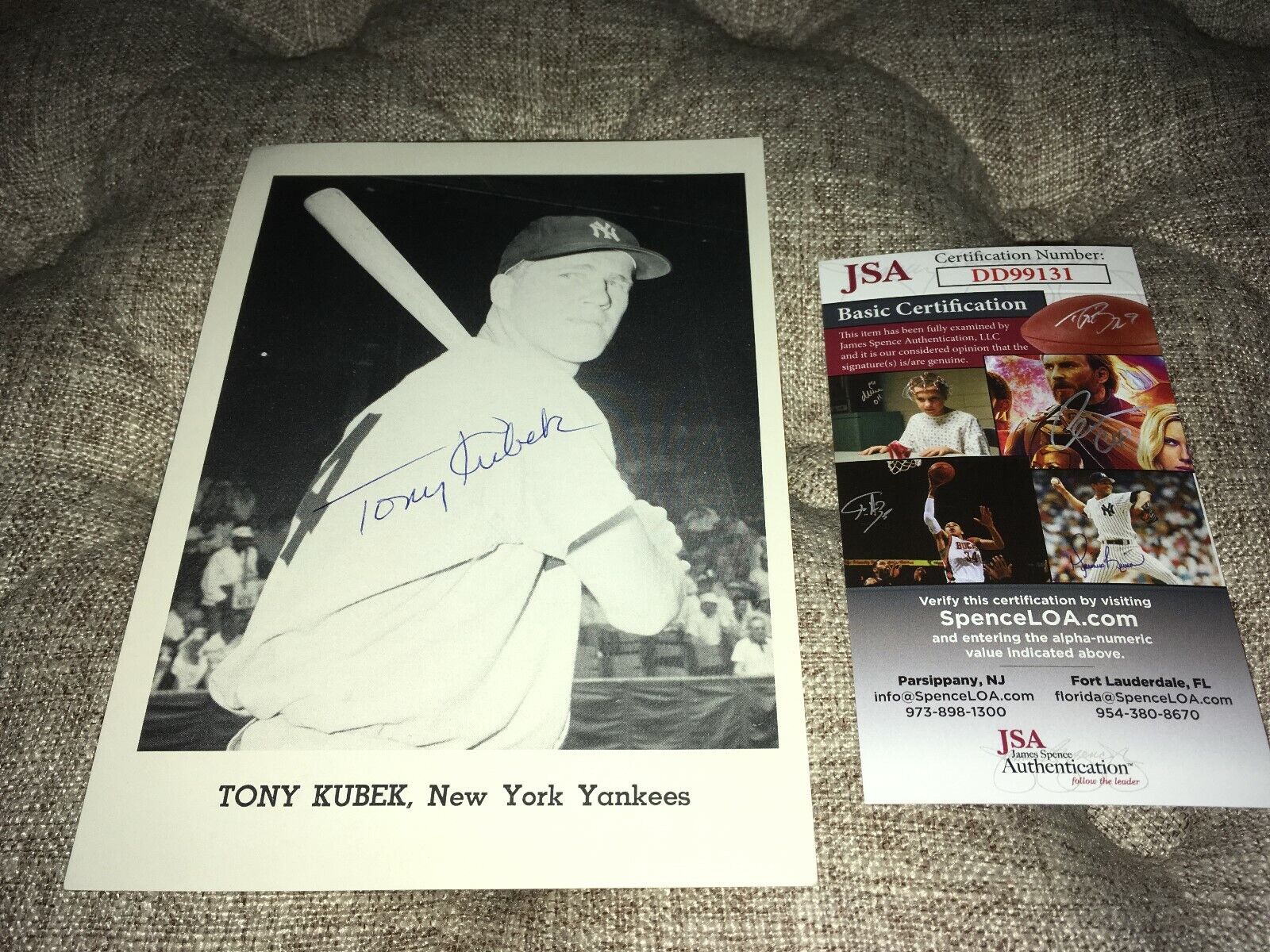 Tony Kubek New York Yankees Signed 60's 5 x 7