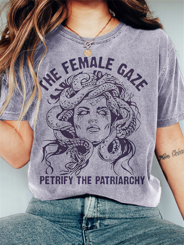 The Female Gaze Petrify The Patriarchy Medusa Feminist T Shirt  artssus